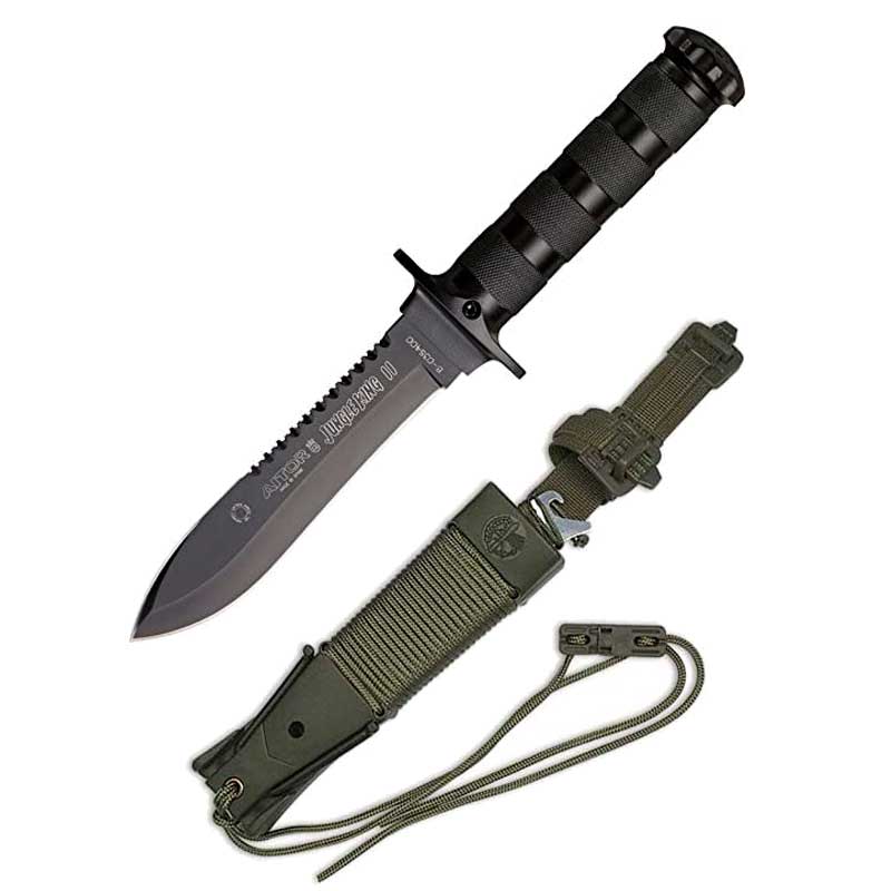 Cuchillo de supervivencia tipo Rambo con brújula
