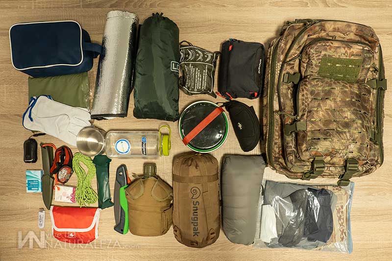 Ejemplo del contenido de una mochila de 72 horas sud
