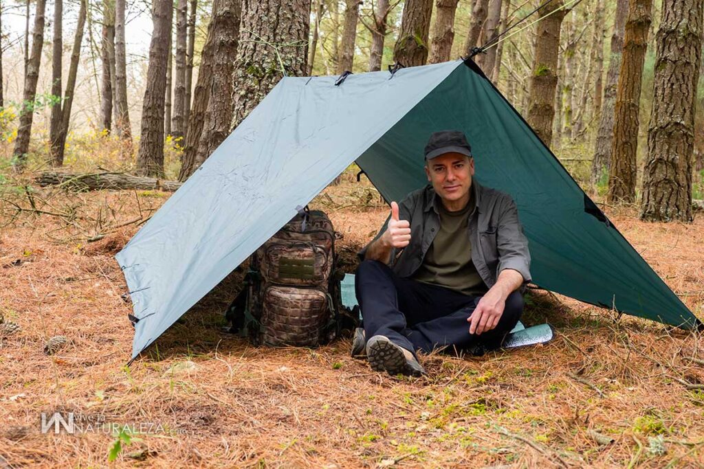 refugio tarp camuflaje