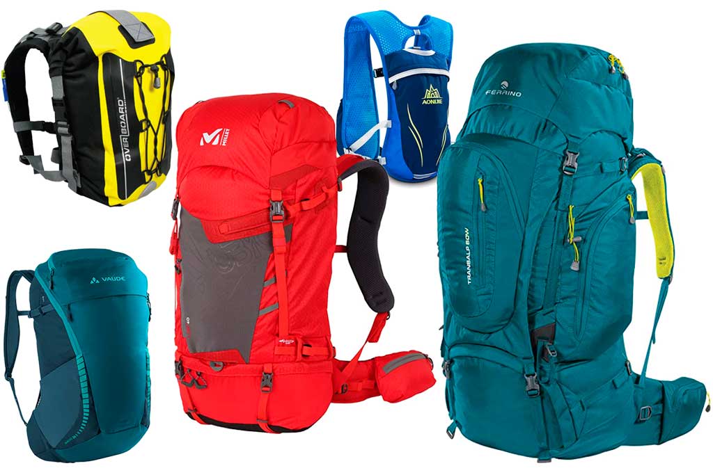 Clases de mochilas para trekking, montaña, senderismo, supervivencia, etc